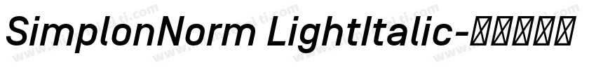 SimplonNorm LightItalic字体转换